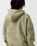 Signature Double-Layer Luxe Hoodie – Moss