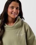 Signature Double-Layer Luxe Hoodie – Moss