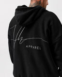 Signature Double-Layer Luxe Hoodie – Black